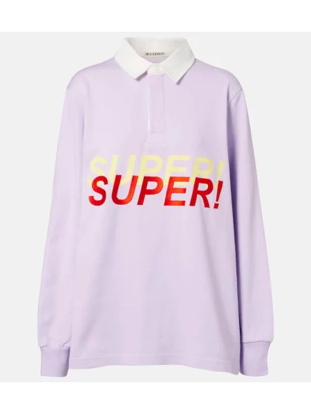 Pulover Jw Anderson cu imagine violet