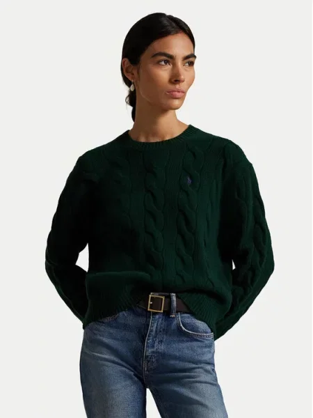 Polo Ralph Lauren Pulover Straight Fit zelena