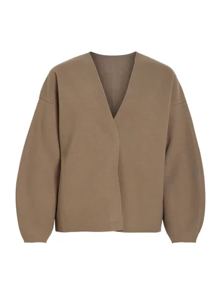 VILA Geacă de primăvară-toamnă VIJUICE mokka maro