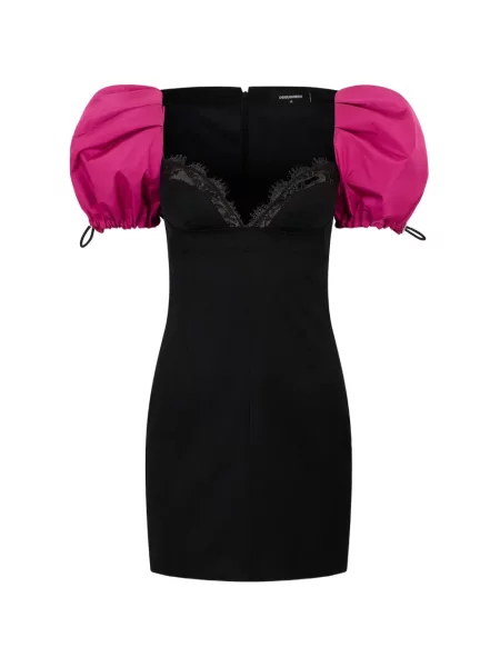Rochie mini Dsquared2 din dantelă negru