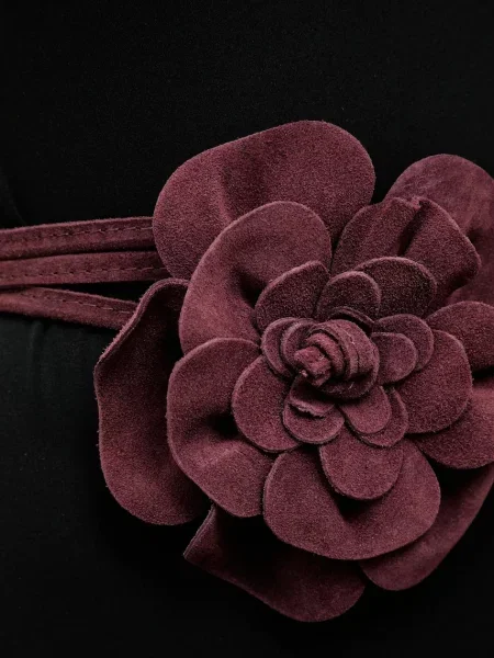 Замшевый ремень Answear.lab с ремешками бордовый