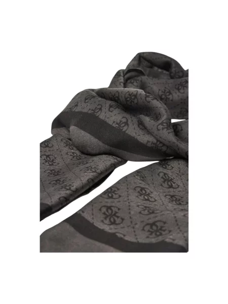 Szal z detalem z logo na całej powierzchni model Katya' Guess szara