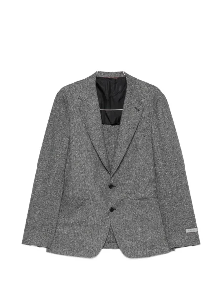 Geacă Canali cu model herringbone gri