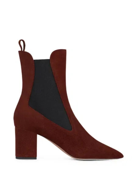 Botine chelsea Paris Texas din piele de căprioară roșu
