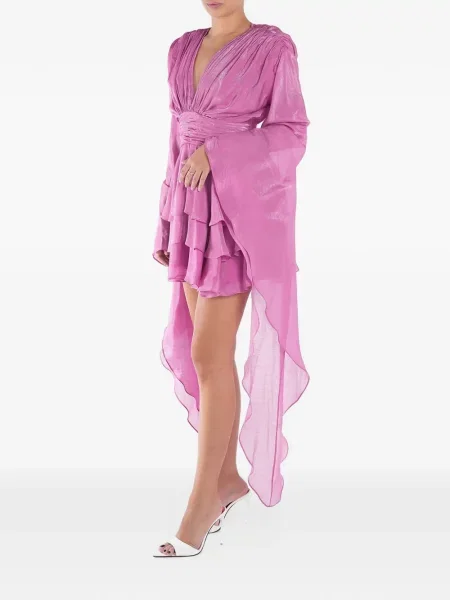Lung rochie mini Monarh cu volane violet