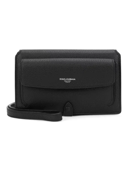 Torba crossbody Dolce And Gabbana skórzana czarna
