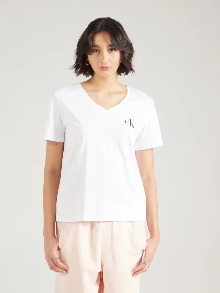 Calvin Klein Jeans Tricou roz / negru alb