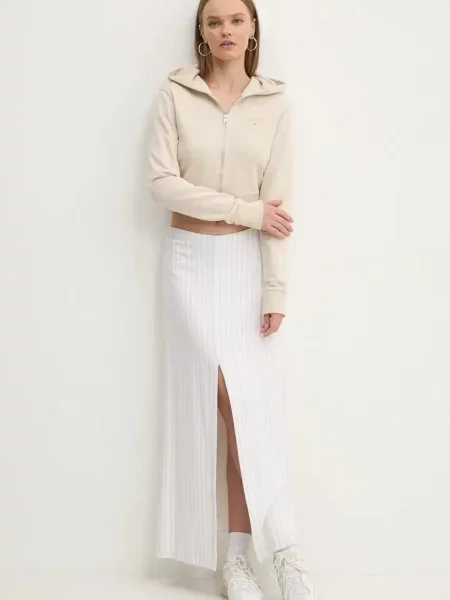 Tommy Jeans bluza z kapturem gładka beżowy