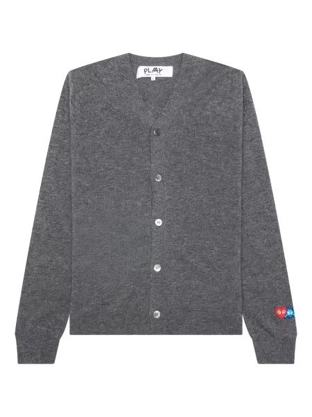 Cardigan Comme Des Garcons Play cu motiv cu inimi gri