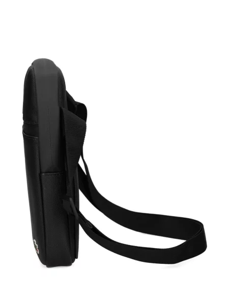 Geantă Lacoste cu broderie negru