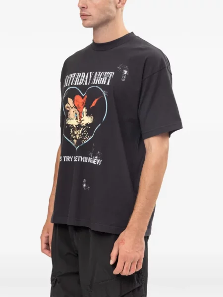 Tricou Domrebel cu imagine negru