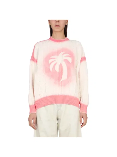 Sweter Palm Angels biały
