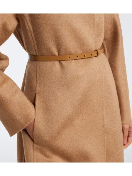 Palton Max Mara de mohair bej