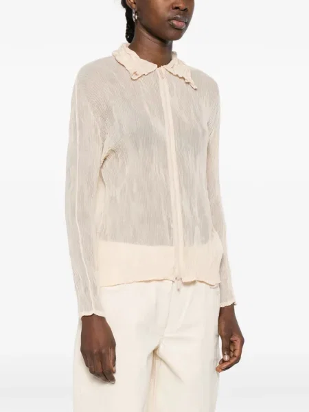 Top Pleats Please Issey Miyake din șifon