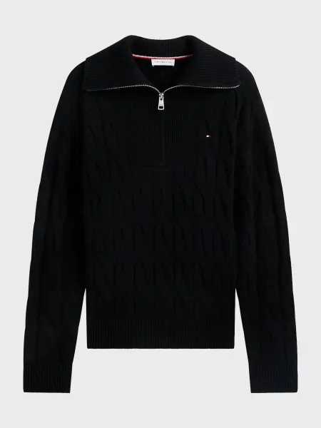Шерстяной свитер Tommy Hilfiger черный