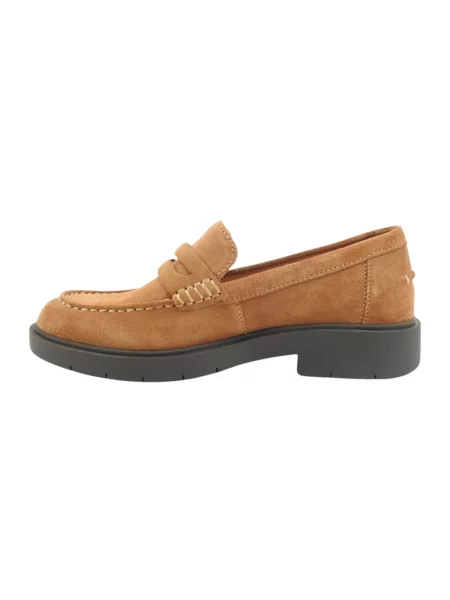 Loafersy Geox skórzane brązowe