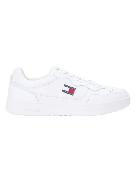 Kožené tenisky Tommy Jeans biela