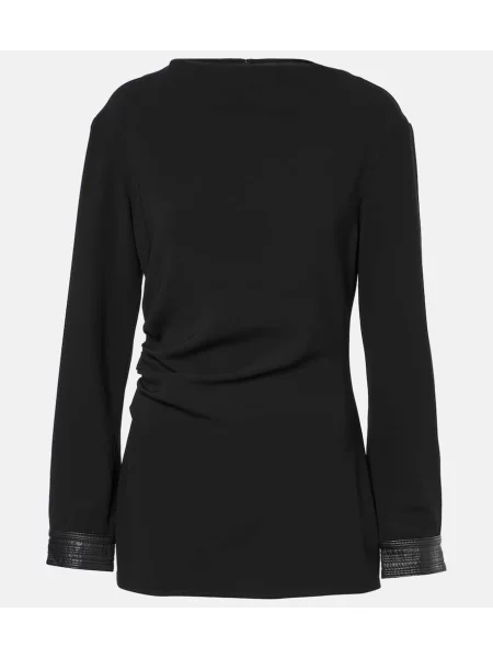 Usnjeni top Proenza Schouler črna