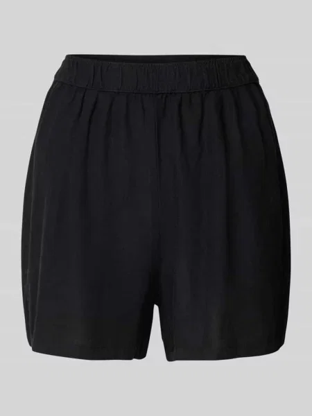 Szorty o kroju relaxed fit z plisami Review czarne