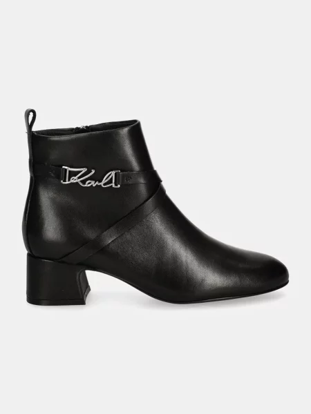 Шкіряні черевики Karl Lagerfeld BONNIE блок чорний