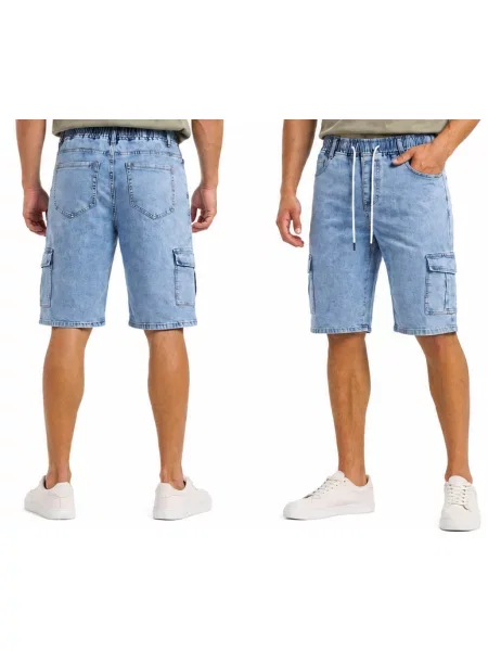 Pantaloni scurți din denim Rebirth albastru