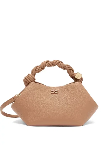 Geantă shopper Ganni maro