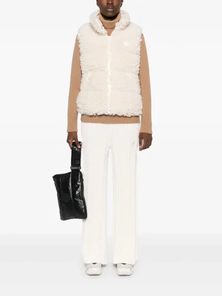 Pletené kalhoty Adidas hnědé