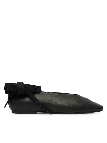 Balerina Tommy Jeans Tjw Ballerina With Laces fekete