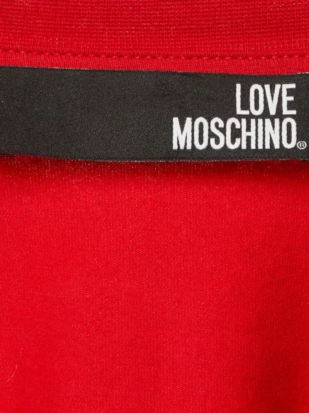Kerek nyakú póló Love Moschino nyomtatás piros