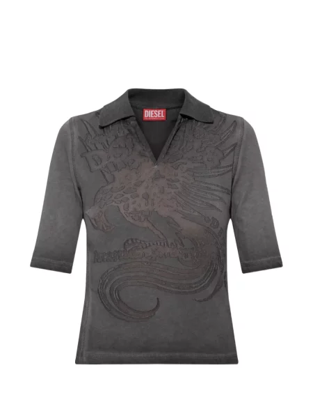 Tricou Diesel cu autograf gri