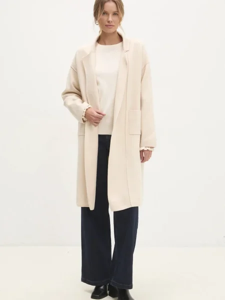 Жилетка Answear Lab от лека материя бежово