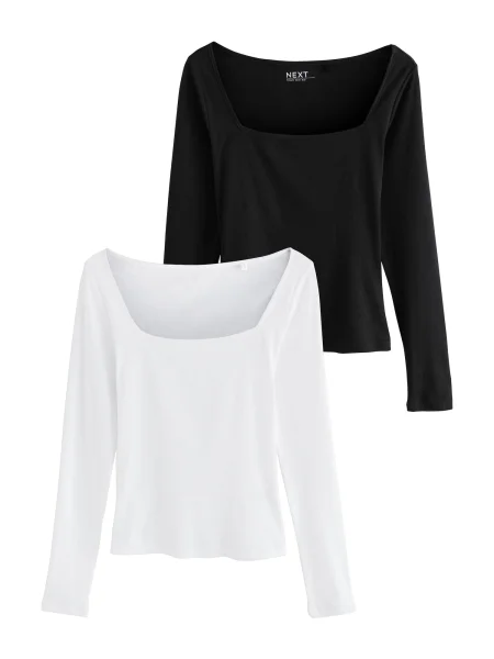 Next Tričko černá bílá