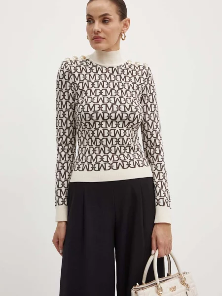 Sweter Marciano Guess żakardowy beżowy