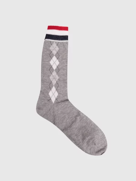 Носки Thom Browne с принтом серые