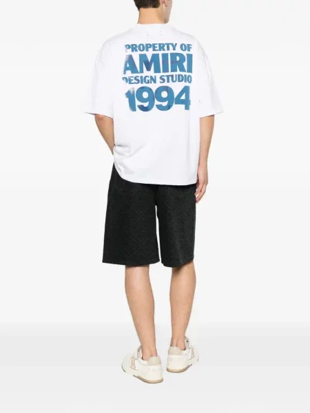 Tricou Amiri cu imagine alb