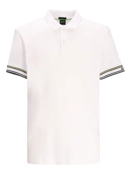 Polo Boss cu dungi alb
