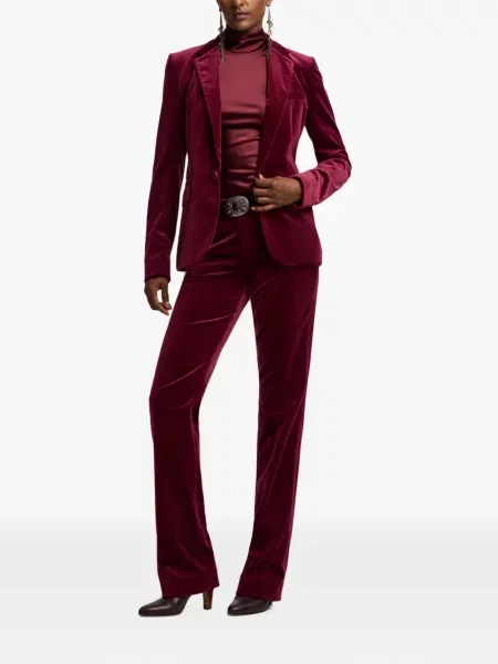 Bársony nadrág Ralph Lauren Collection piros