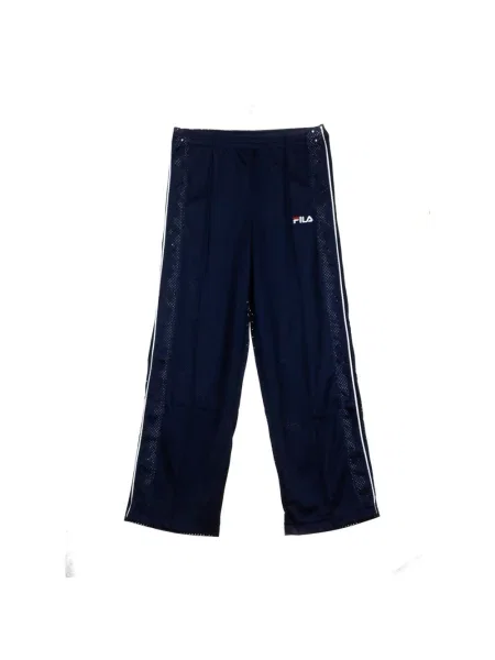 Spodnie Fila dzwony zapinane na zatrzaski niebieskie