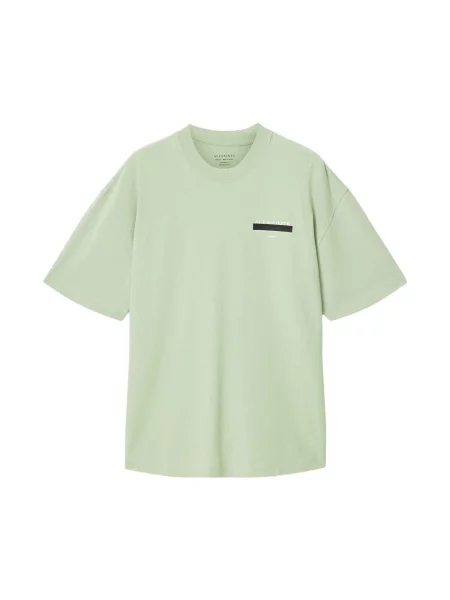 AllSaints Tricou REDACT verde deschis / negru alb
