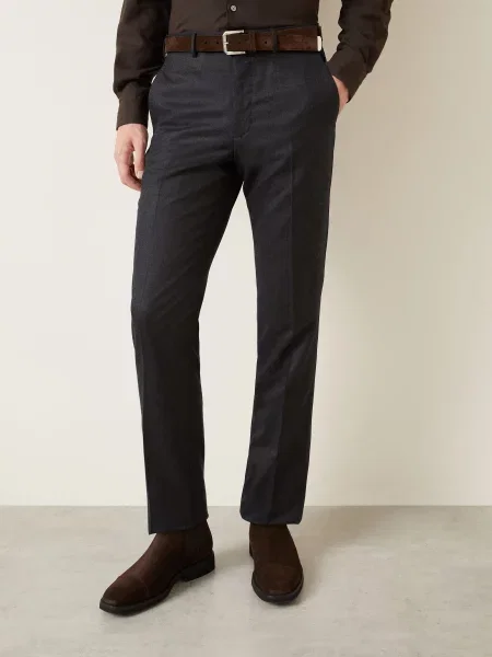 Zegna Kalhoty Slim Fit tmavě šedá