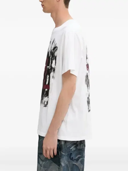 Tricou Helmut Lang cu imagine alb