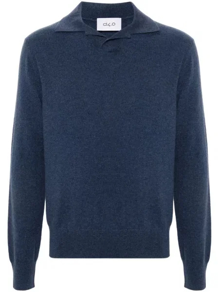 Кашмирен пуловер D4.0 синьо