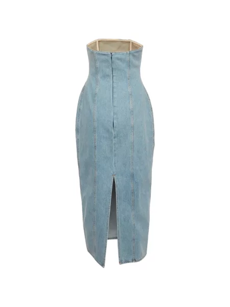 Rochie midi Magda Butrym fără bretele albastru