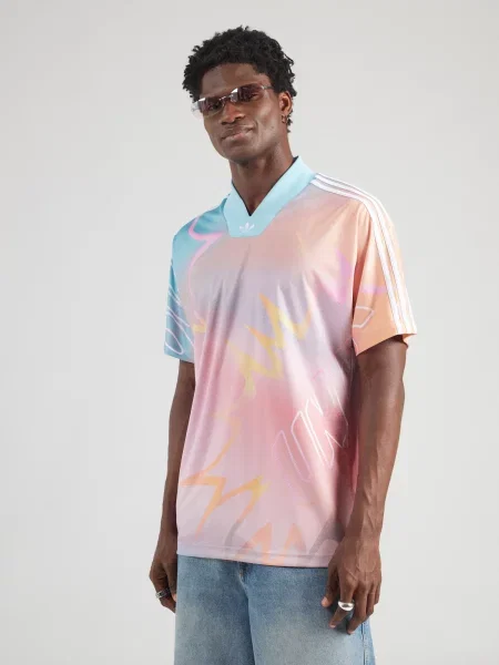 ADIDAS ORIGINALS Tričko PRIDE svetlomodrá / oranžová / svetlooranžová ružová