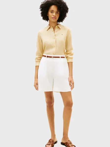 Лляна сорочка Tommy Hilfiger бежева