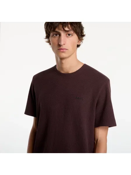 Тениска Hugo Boss Waffle T-Shirt Brown M кафяво
