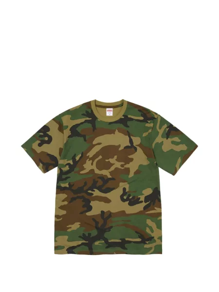 Tricou Supreme cu imagine cu model camuflaj verde