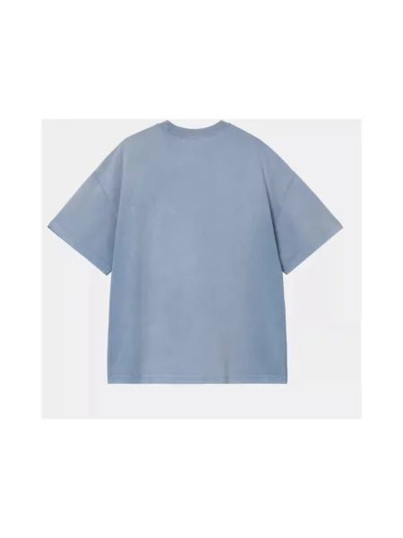 Carhartt Wip Koszulki Mężczyzna L T-shirt Hudson z kieszenią niebieski