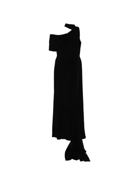 Maxi rochie maxi Elie Saab de mătase de costum negru