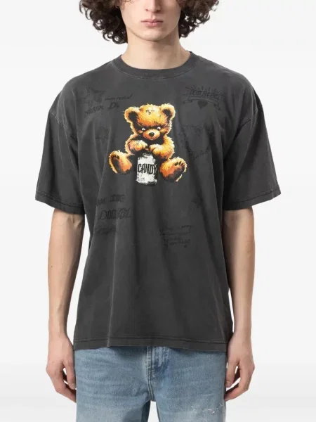 Ursuleț de pluș tricou Domrebel cu imagine gri